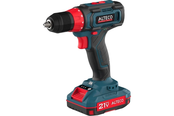 Дрель-шуруповерт аккумуляторная ALTECO CD 21-35 щеточная 21В-2,0Ач 0-350/0-1250об 32Нм (арт:73508)