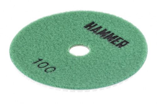 Круг алмазный шлифовальный Ду-125 гибкий 206-212 HAMMER Flex Р100 для УШМ (черепашка)