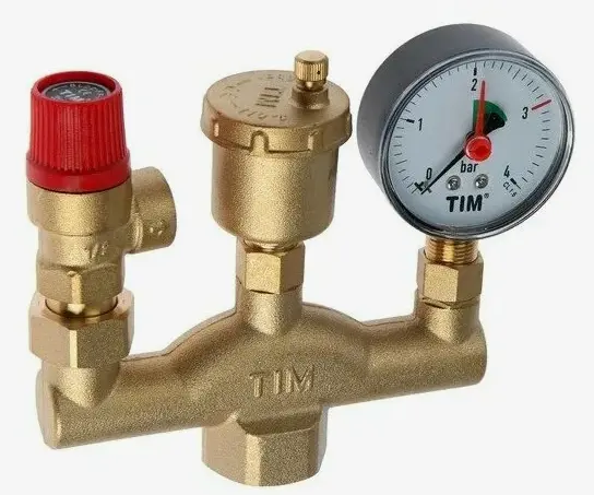 Группа безопасности котла 1"- 3/4" 3бар TIM Классик
