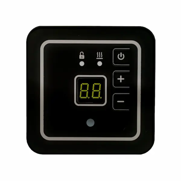 Терморегулятор встраиваемый 3,5 кВт 220В 16А -9*...+50* ТР-ARROTONDATO black (датчик пола) ЭргоЛайт