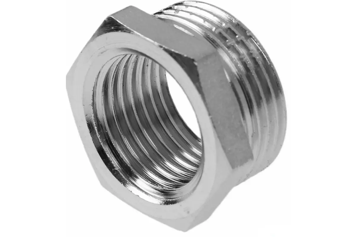 Переходник латунный 15х10 (1/2" х  3/8") НР-ВР