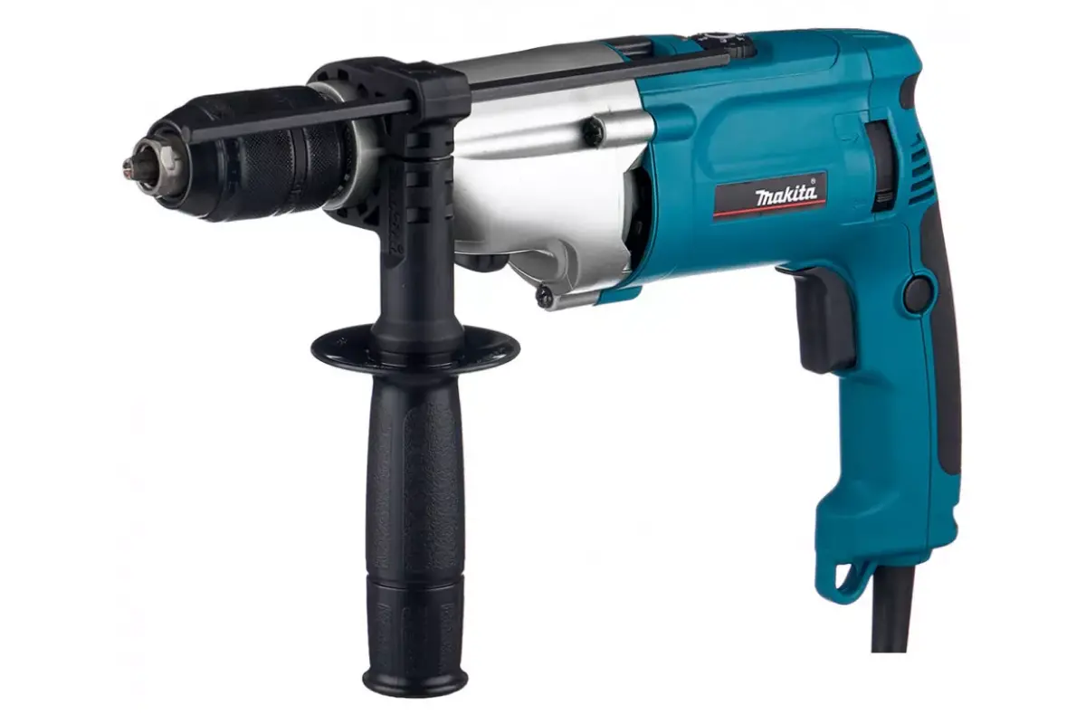 Дрель ударная Makita HP2071F 1010Вт 1200-2900об/мин 13мм БЗП, бетон 20мм, 2 скорости, рукоятка, подс
