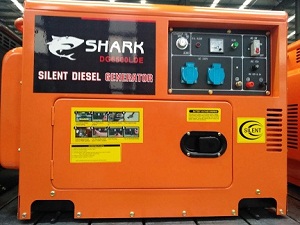 Электростанция дизельная   5,0 кВт, SHARK DG6500LDE 186FAE 5.0кВт; 230В; топл. бак 16л, автозапуск, 