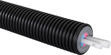 Труба полиэтилен сшитый  28x4,0/18x2,5/140 Uponor Aqua Twin для горячего водоснабжения утепленная