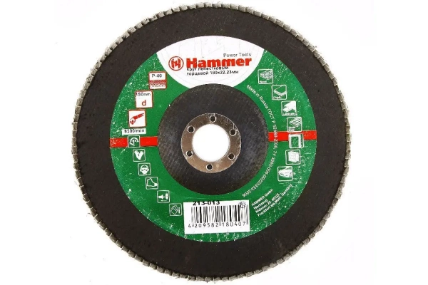 Круг лепестковый торцевой 180х22 Р 40 HAMMER 213-013 тип 1