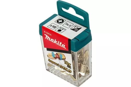Набор бит ударных 25мм Gold PZ2, B-39534 (15 шт в наборе) Makita