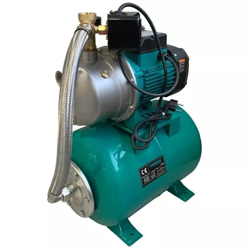 Установка насосная JET 370G2; 370Вт; 220В; 3,6м3/ч; H=32м; глуб. всасыв. 9м; d=25мм; t+40*; бак 24л: SHIMGE с блоком автоматики 