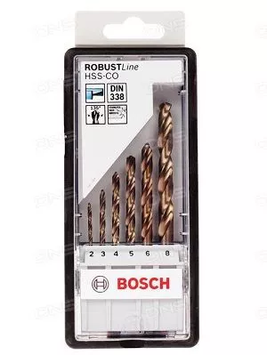 Набор сверл по металлу  2,0 - 8,0 мм (6шт) HSS-G 2607019924 BOSCH